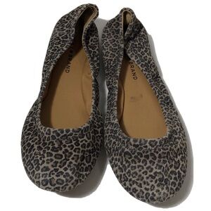 Lucky Brand Leopard Leather Flats.  Size 8.5.